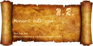 Monori Rózsa névjegykártya